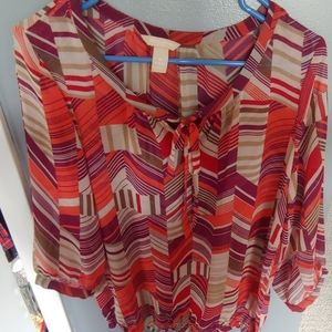 Banana Republic Colorful Geometric Top